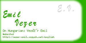 emil vezer business card